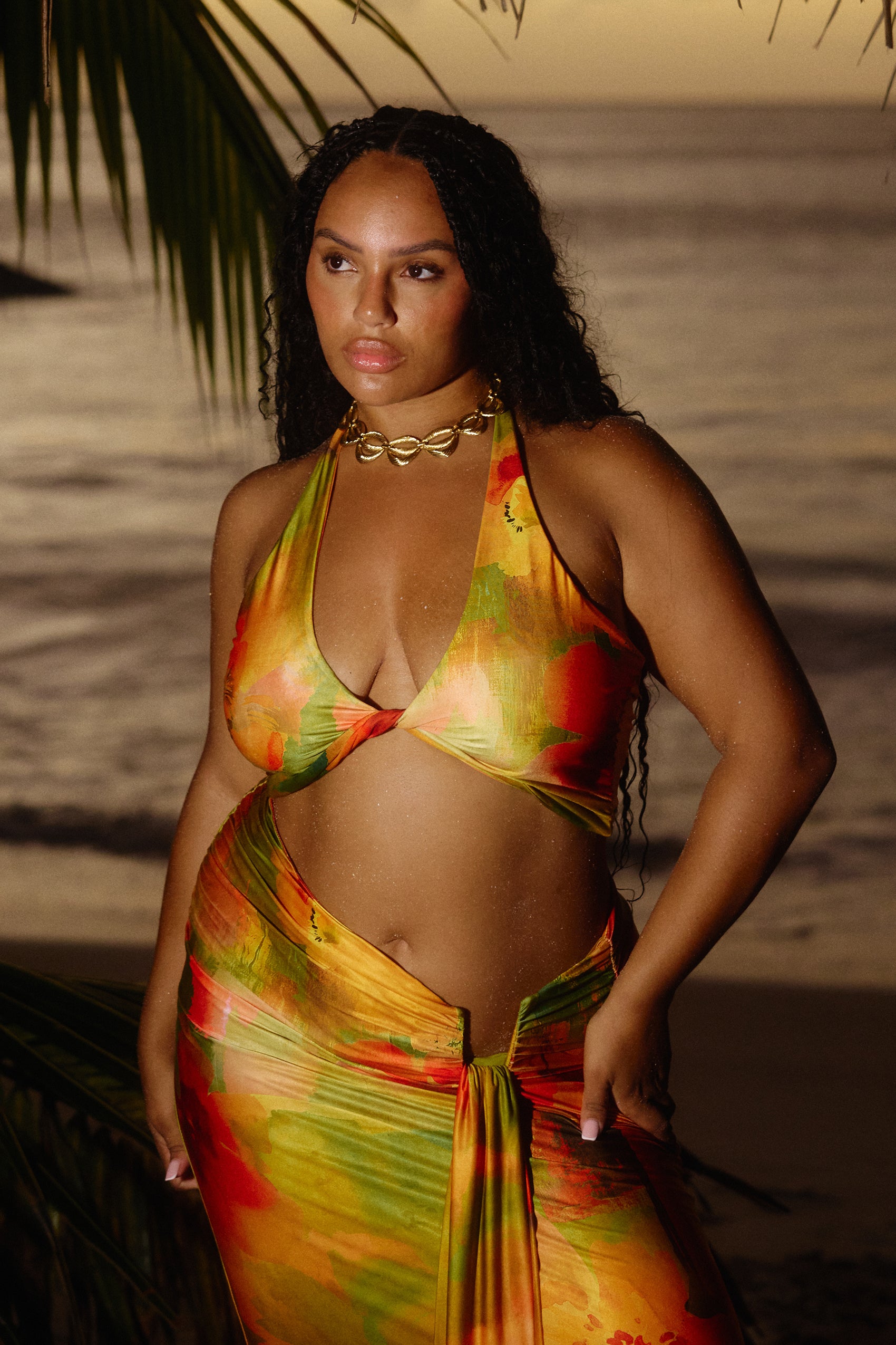 Amani Jersey Maxi Dress in Solara