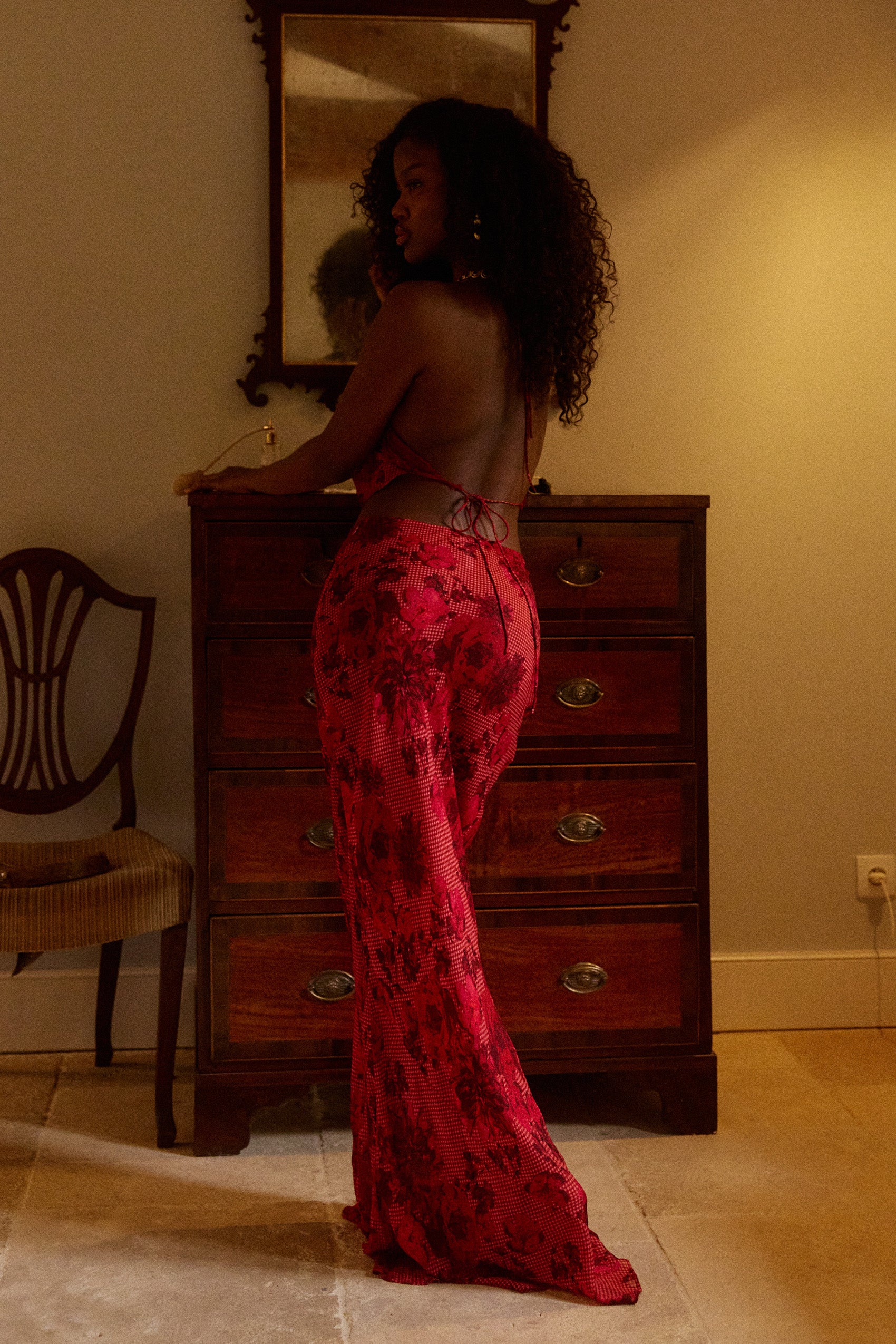 Fleurie Maxi Skirt in Rose