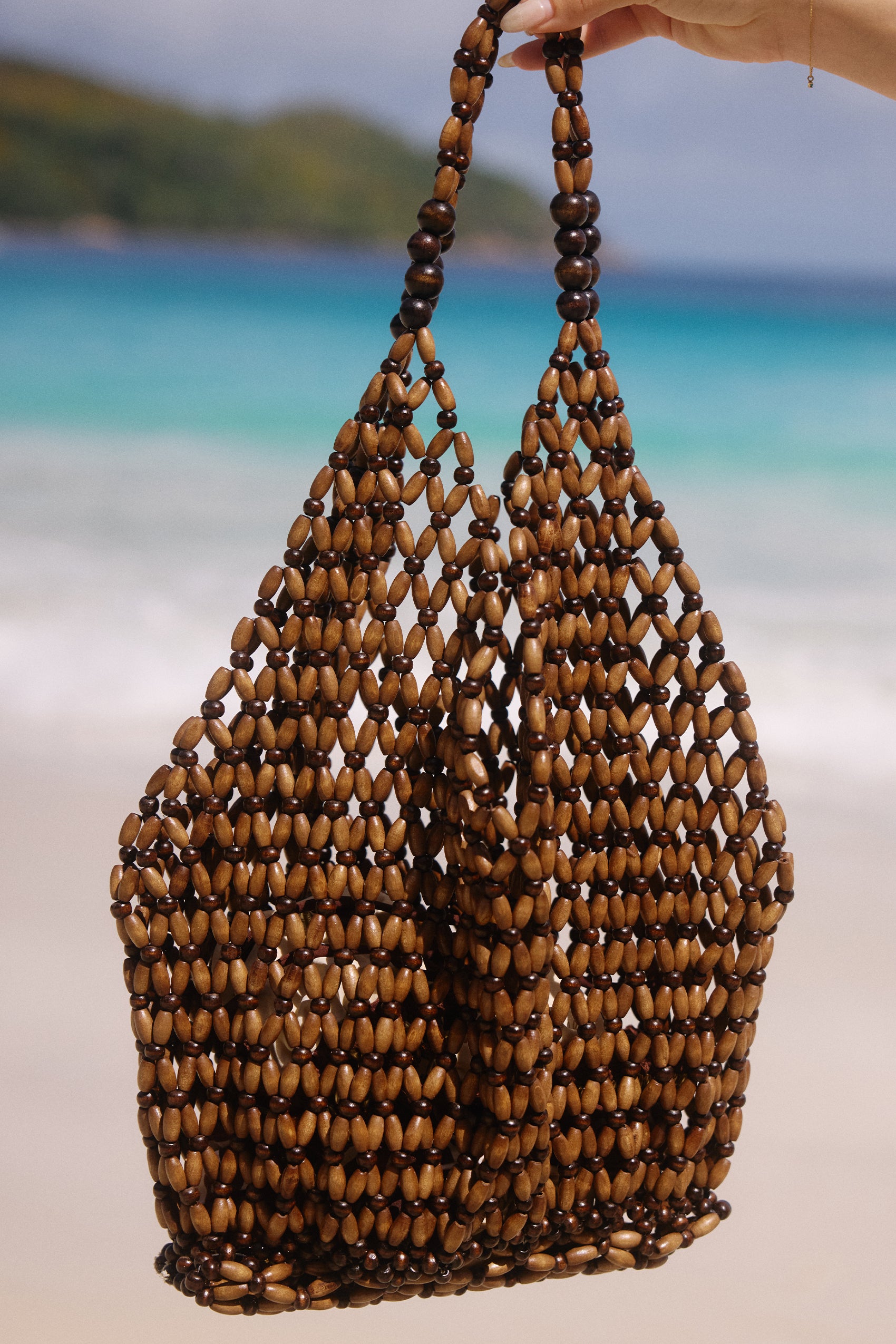 Beaded Bag in Cacao