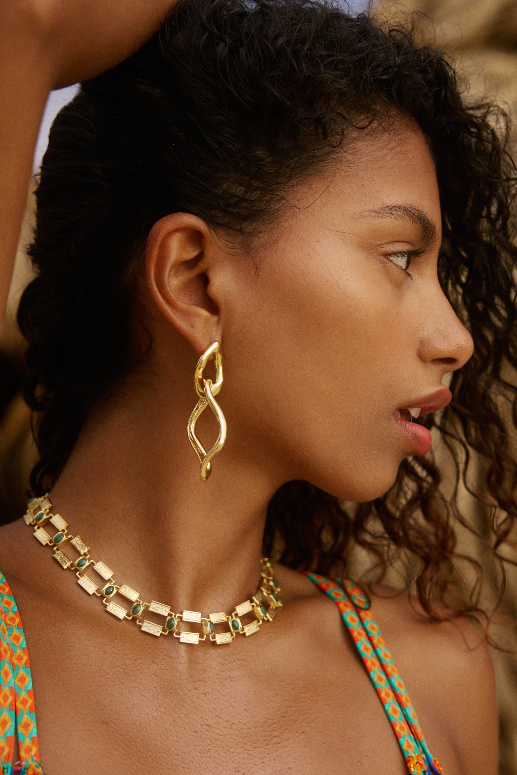 La Ceiba Choker in African Jade