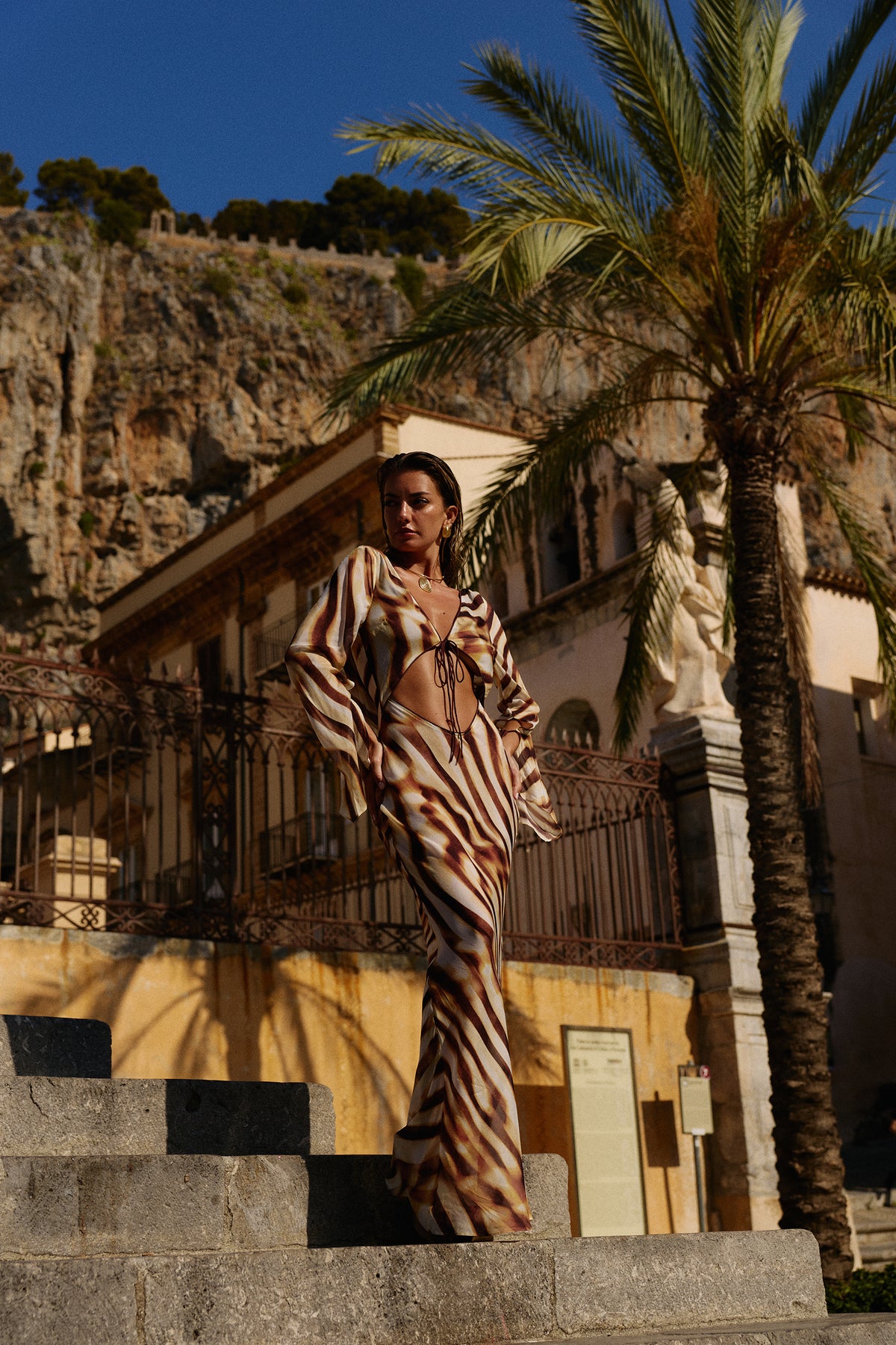 Vespira Maxi Dress in Palazzo