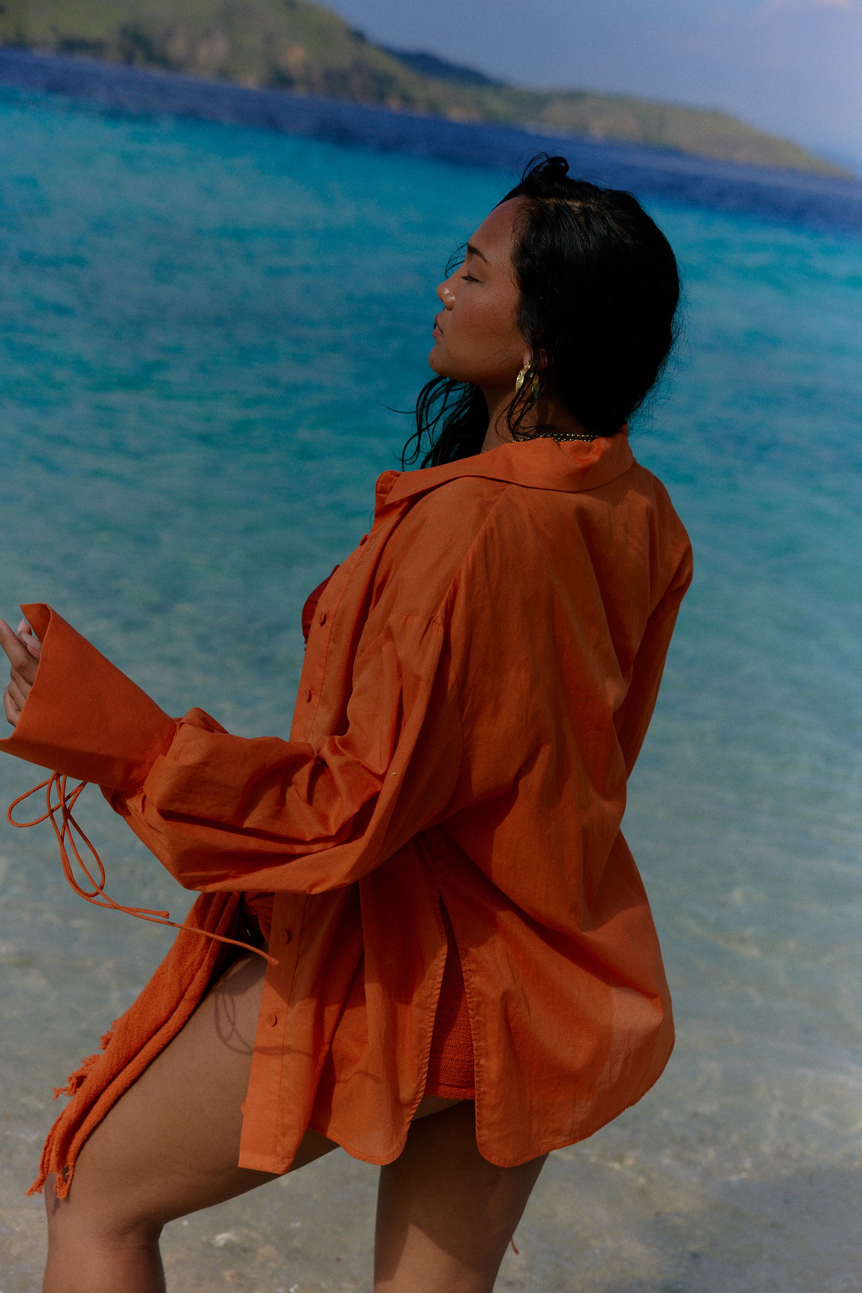 Valetta Cotton Shirt in Quemada