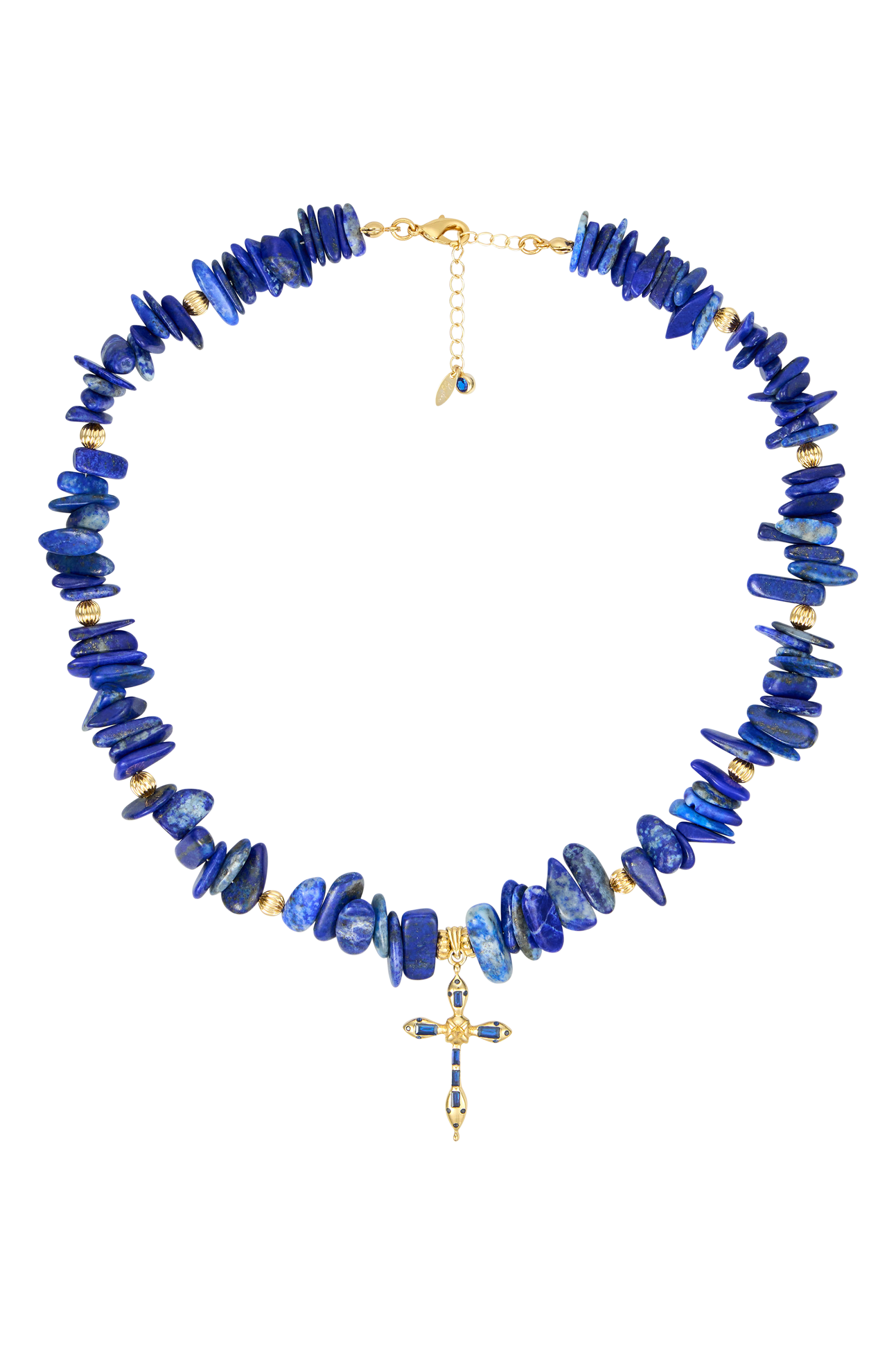 Azzurro Beaded Necklace in Lapis Lazuli
