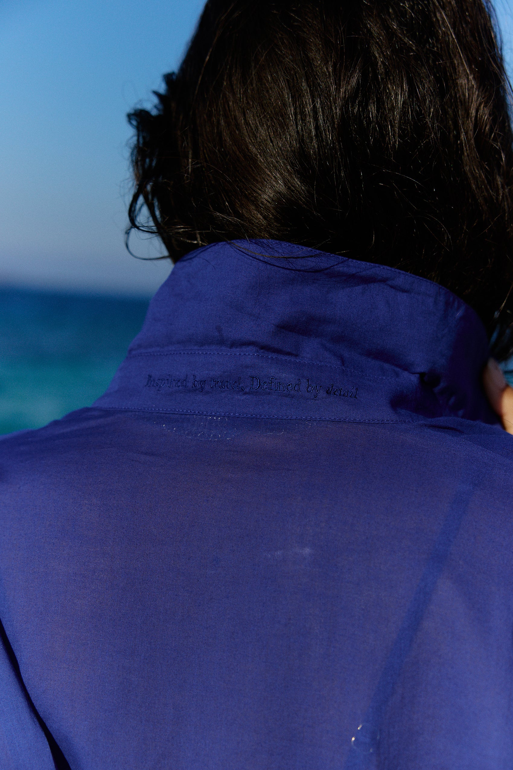 Valetta Cotton Shirt in Aegean