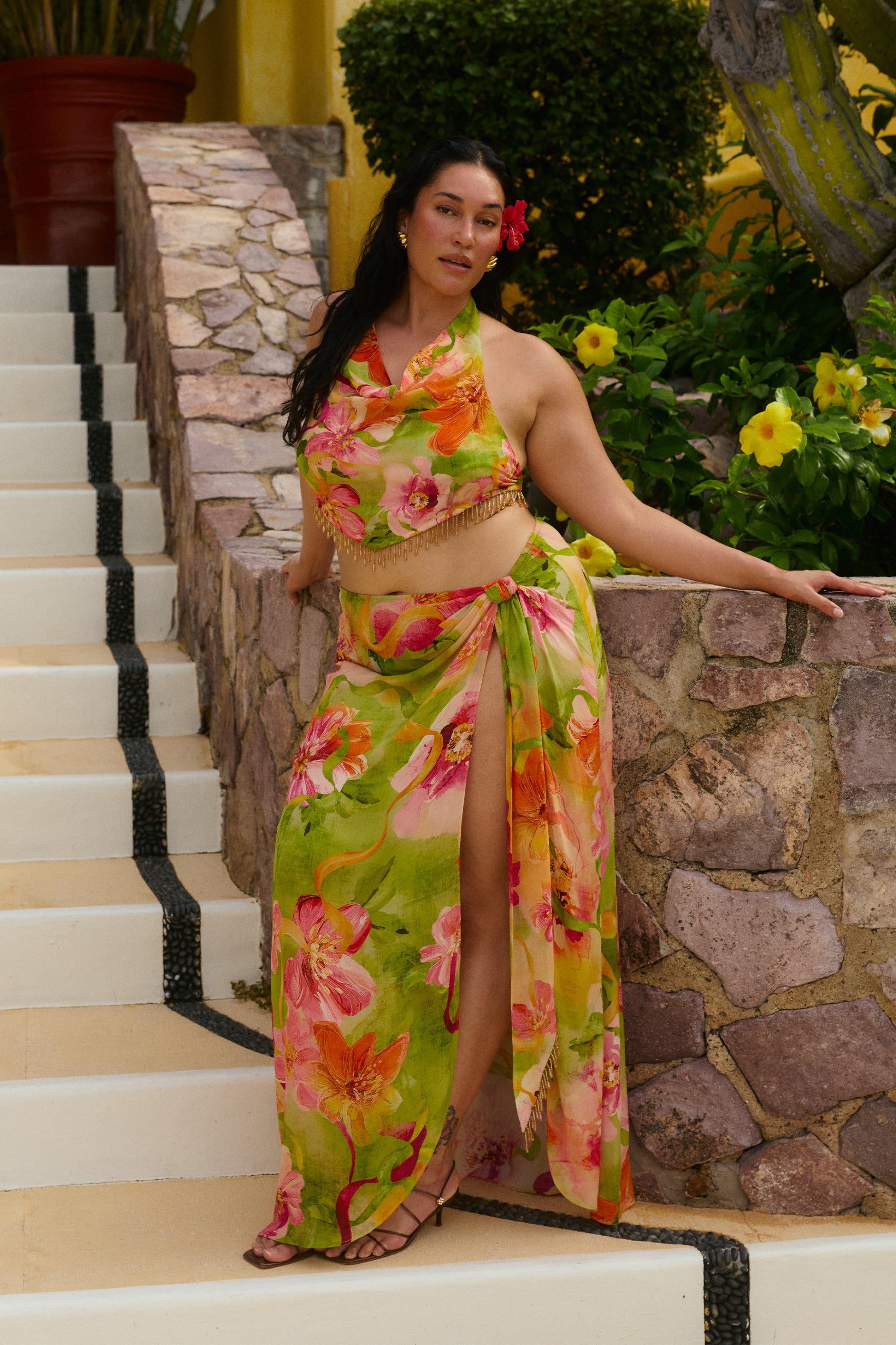 Brisa Maxi Skirt in Florita