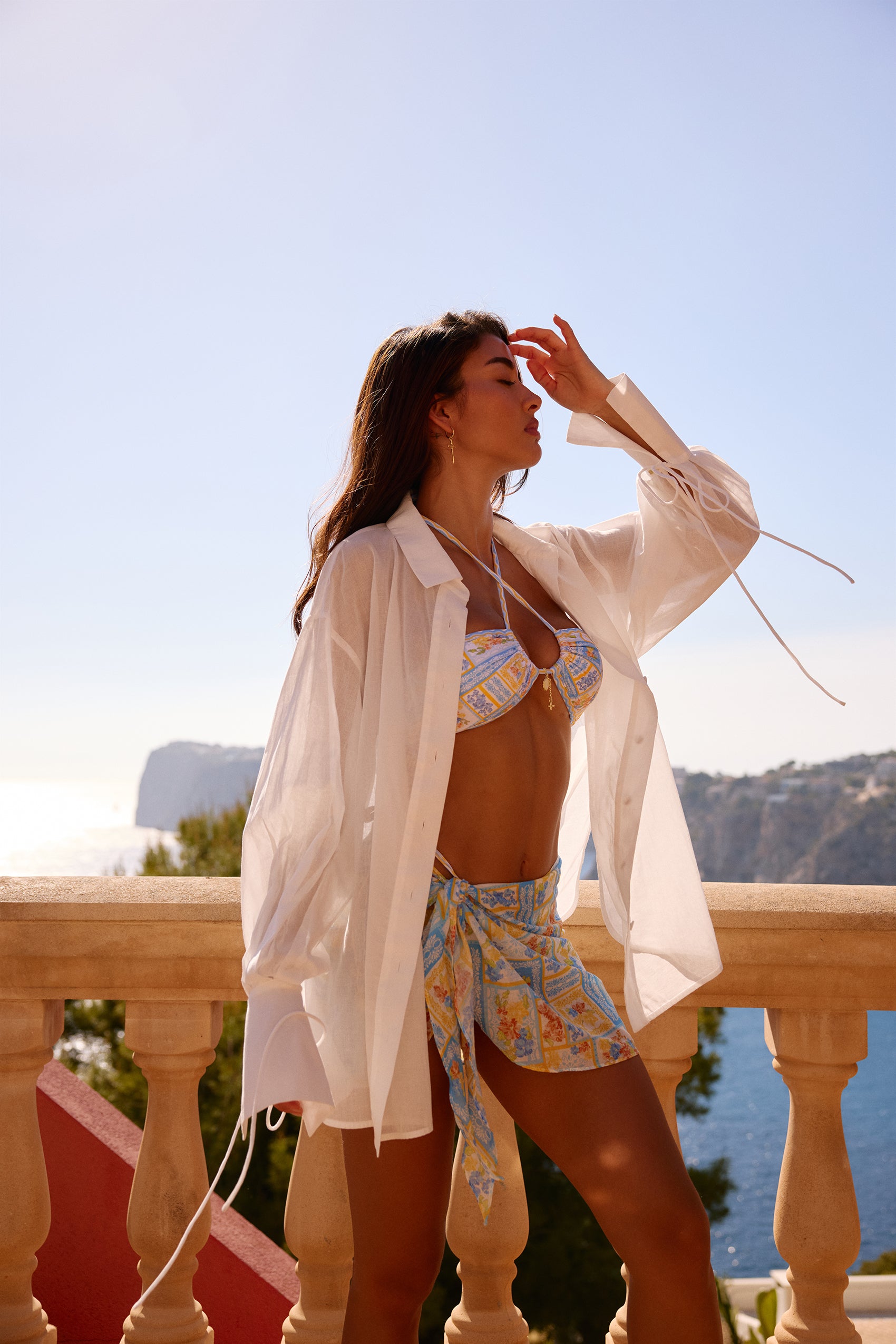 Valetta Cotton Shirt in Blanco