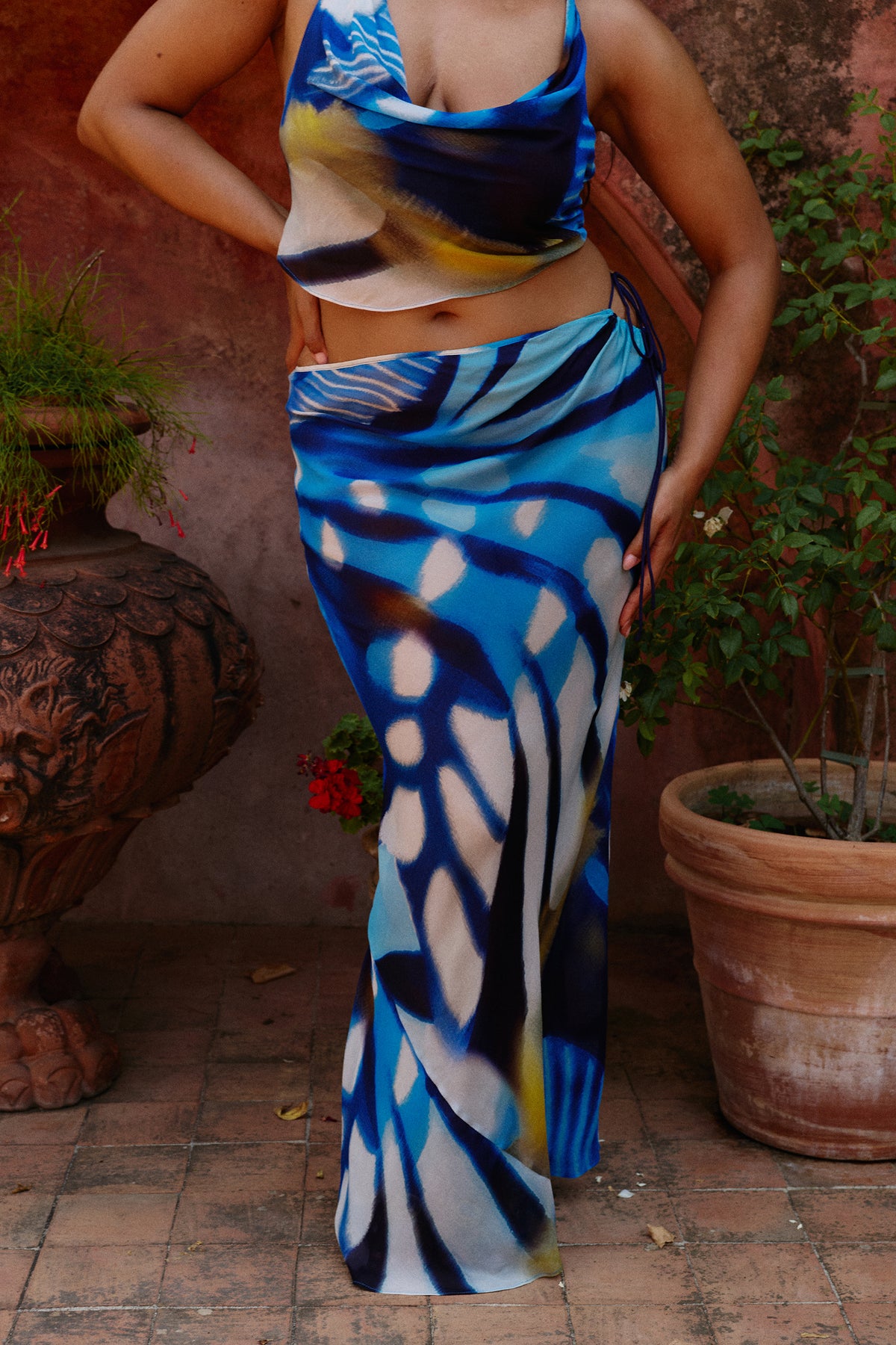 Odessa Maxi Skirt in Corallo