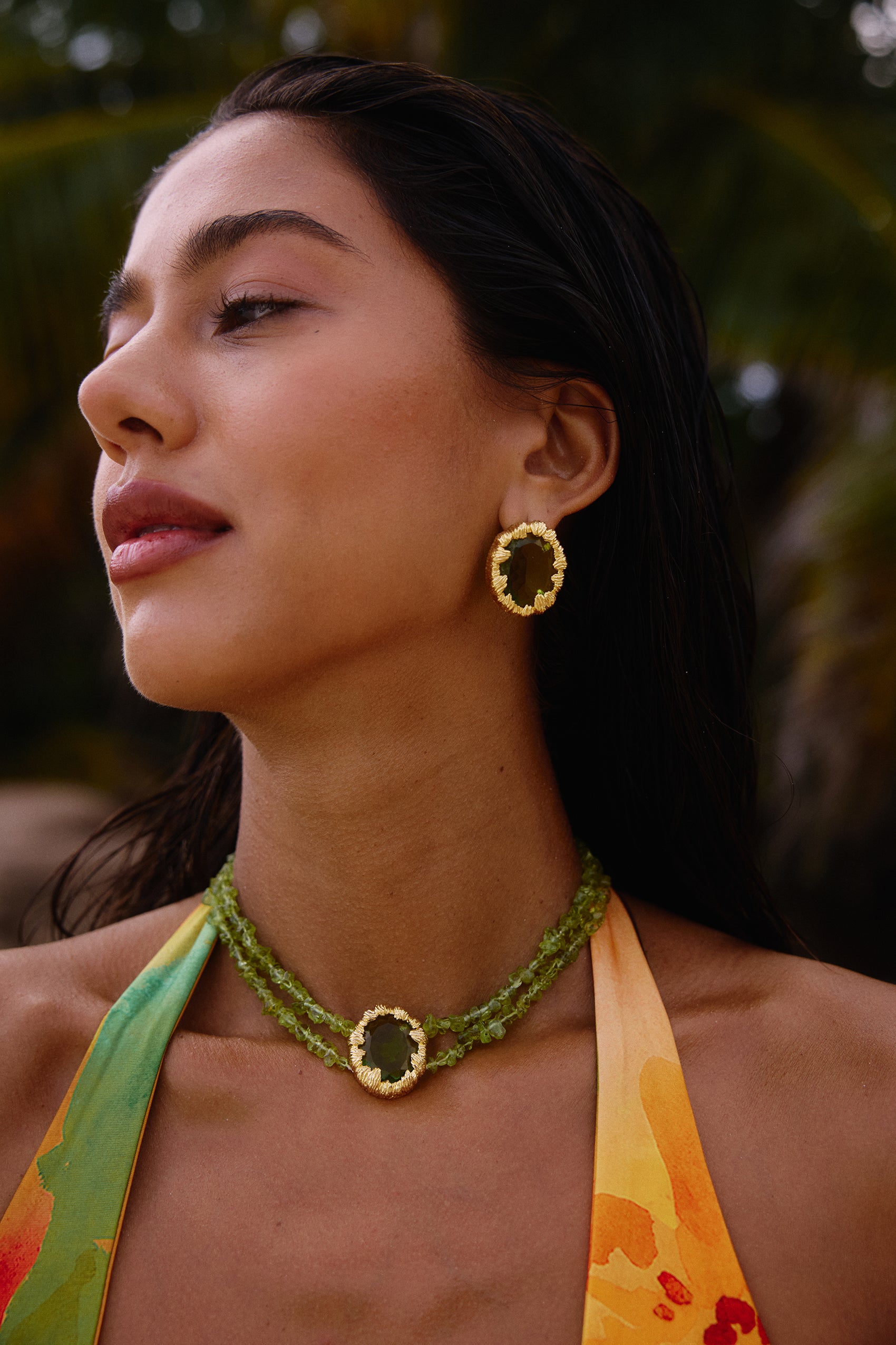 Azania Necklace in Peridot