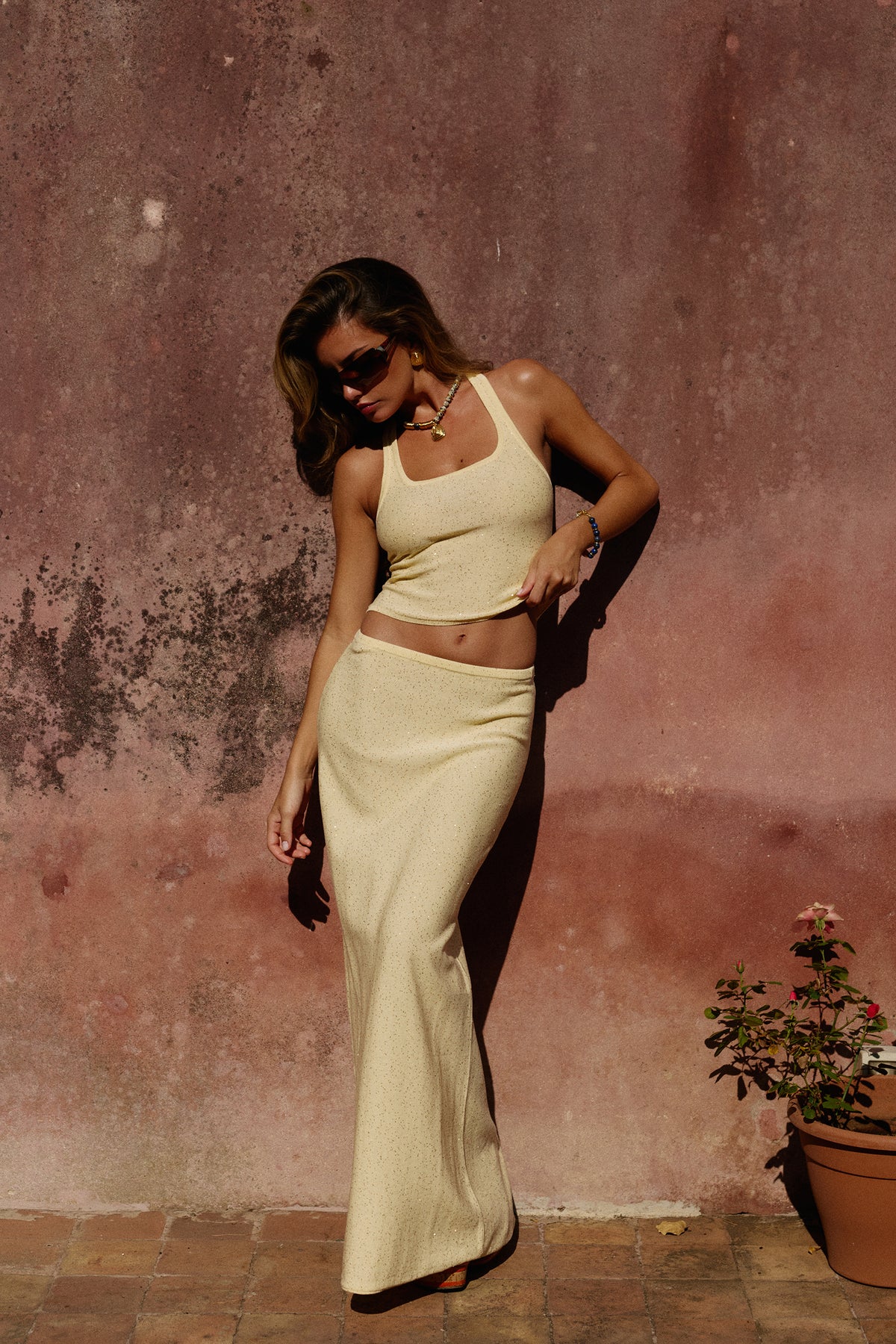 Loretta Knit Maxi Skirt in Butteré