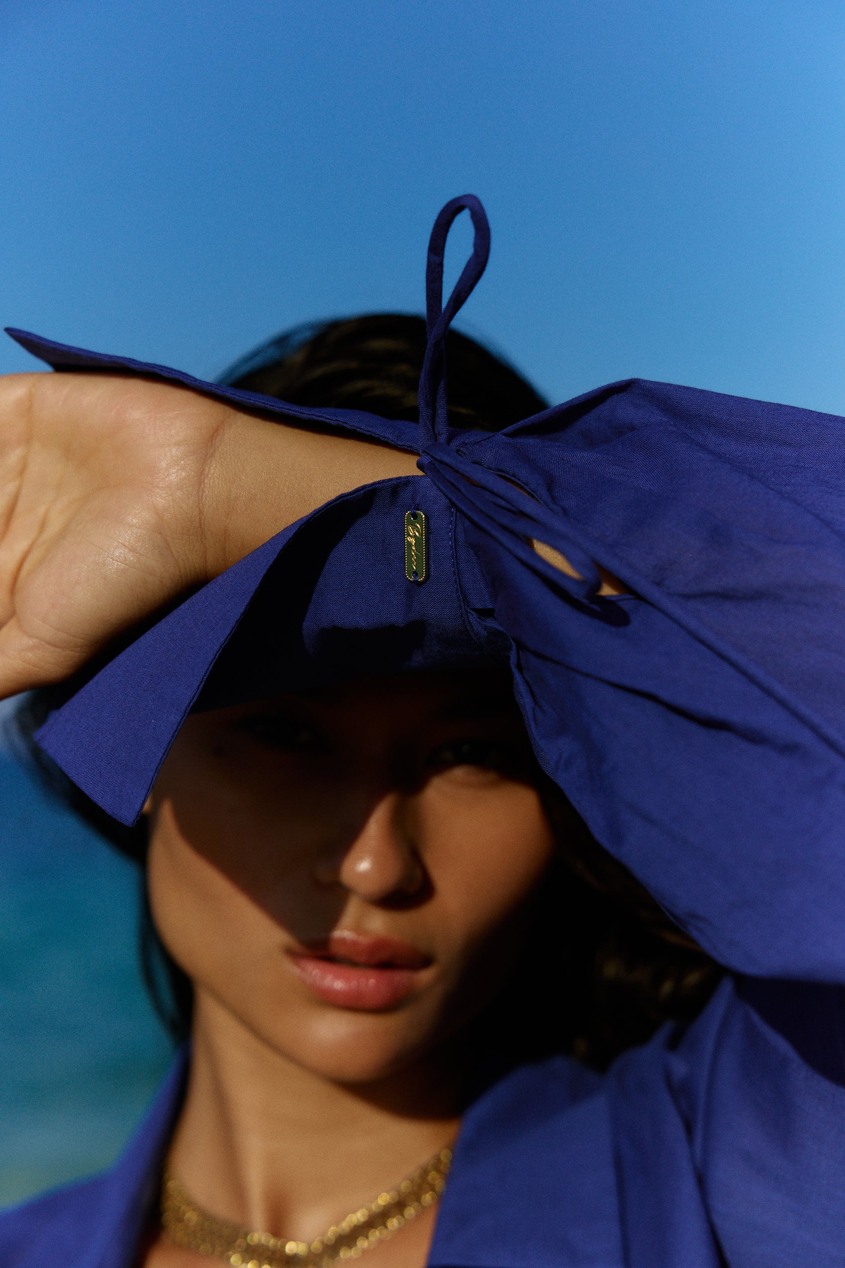 Valetta Cotton Shirt in Aegean