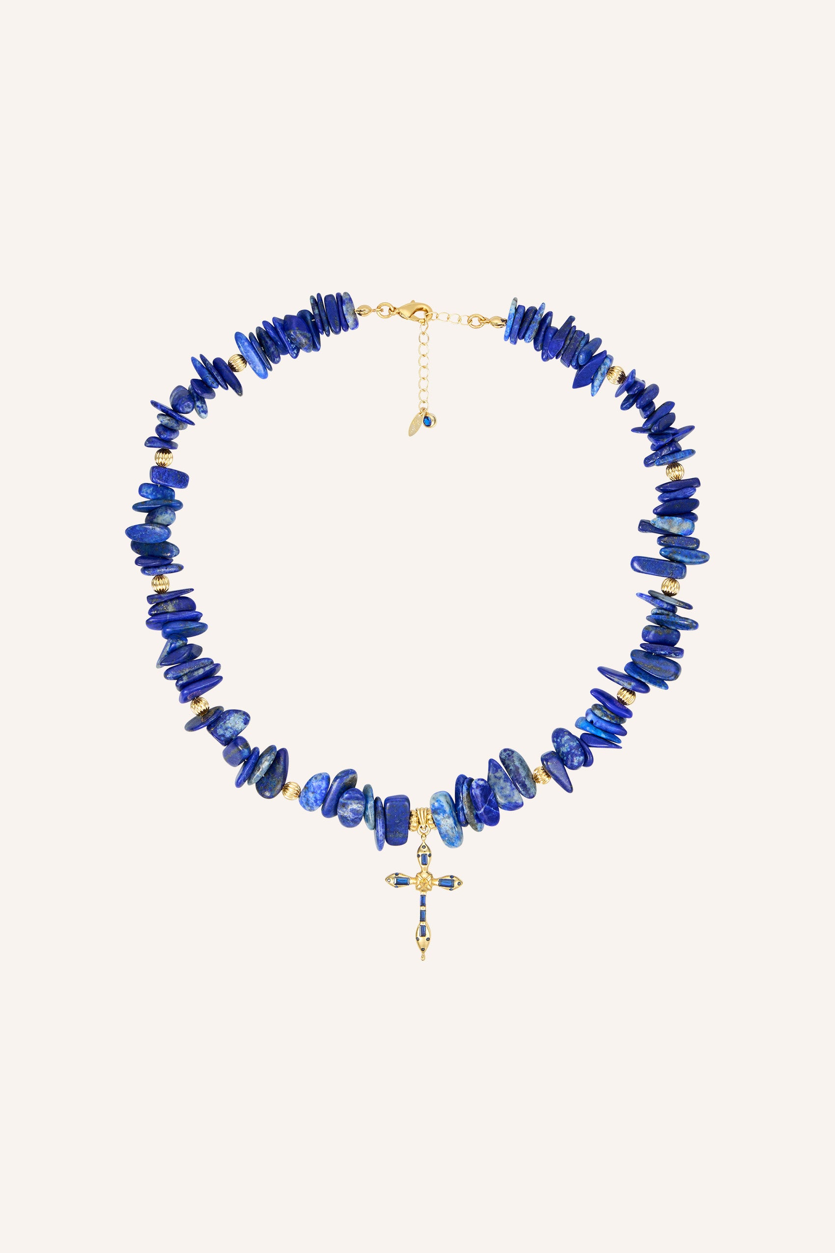 Azzurro Beaded Necklace in Lapis Lazuli