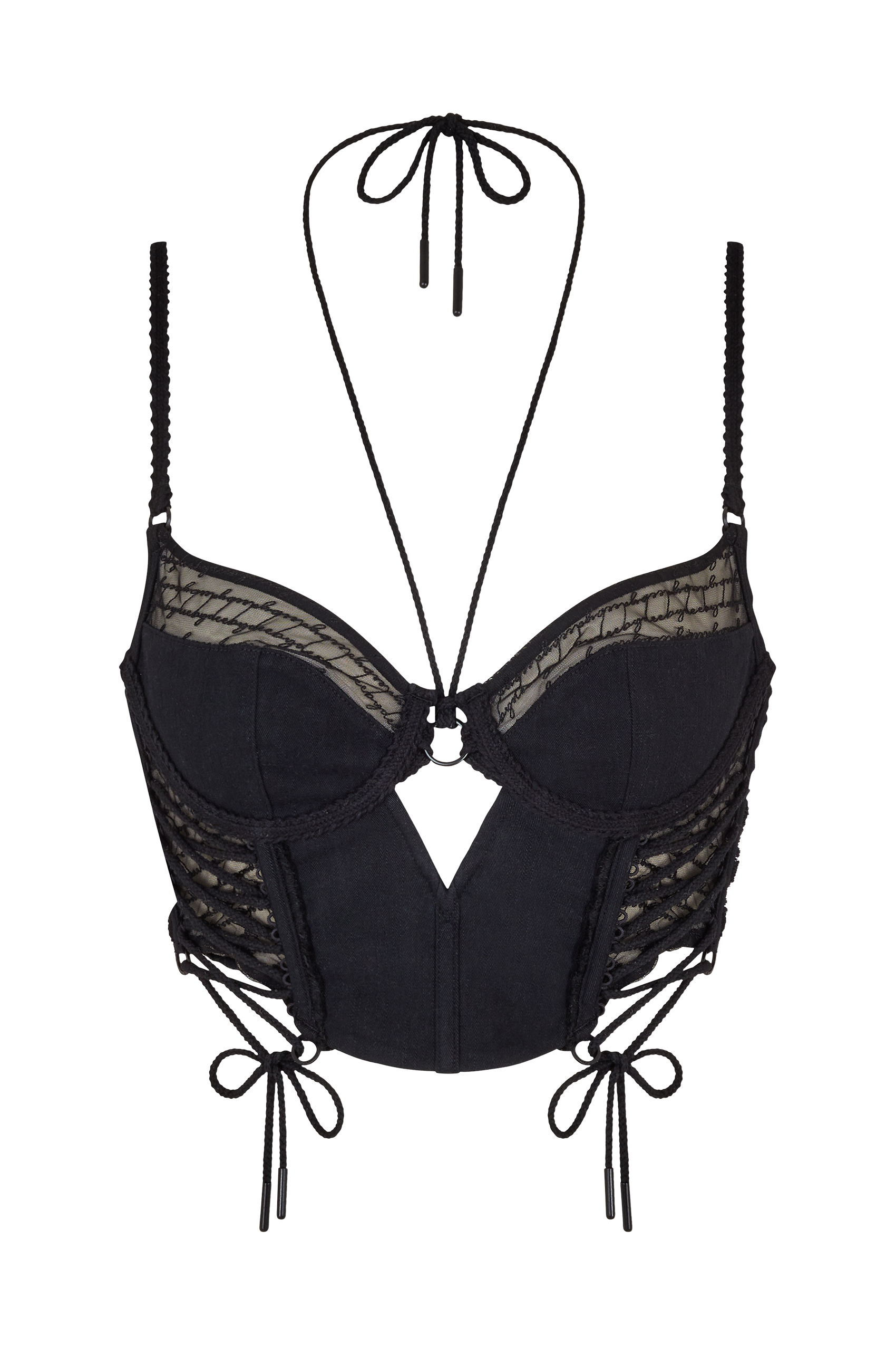 Mila Longline Bra in Onyx