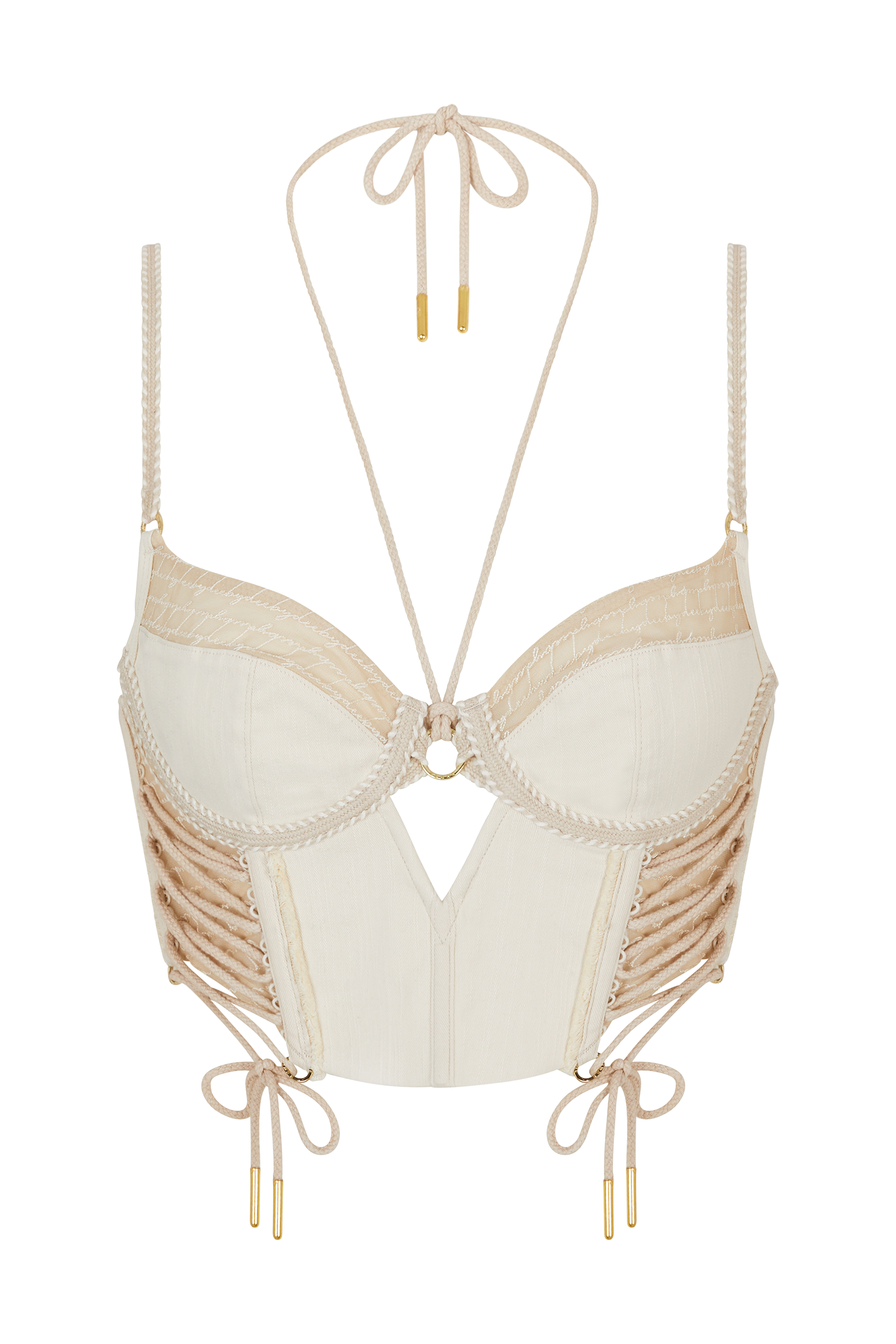 Mila Longline Bra in Pearl